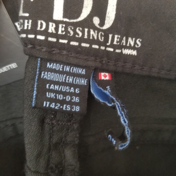 NWT French Dressing Jeans "Suzanne" Womens Black High Rise Cropped Pants Size 6 - Picture 13 of 15